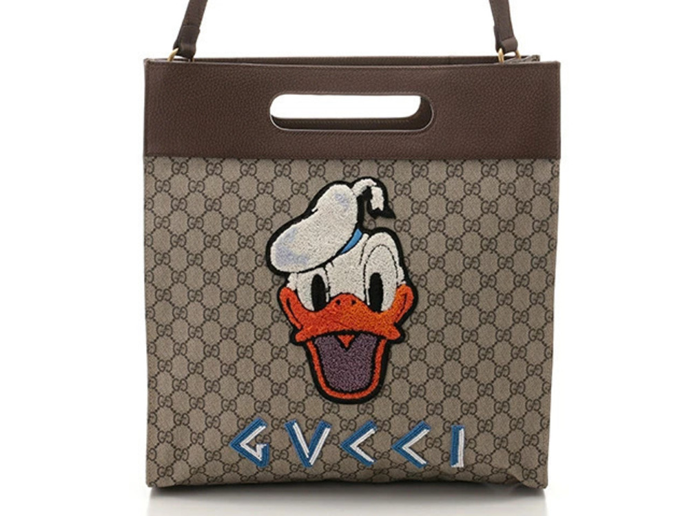 Gucci Shoulder Bag GG Supreme Canvas Calfskin